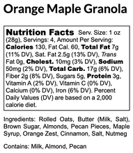 Load image into Gallery viewer, Orange Maple Granola