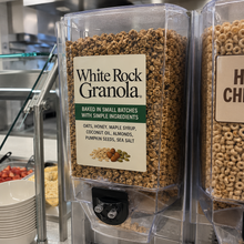 Load image into Gallery viewer, White Rock Granola in a dispenser in a cafeteria setting