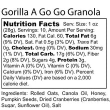 Load image into Gallery viewer, Gorilla a Go Go Granola
